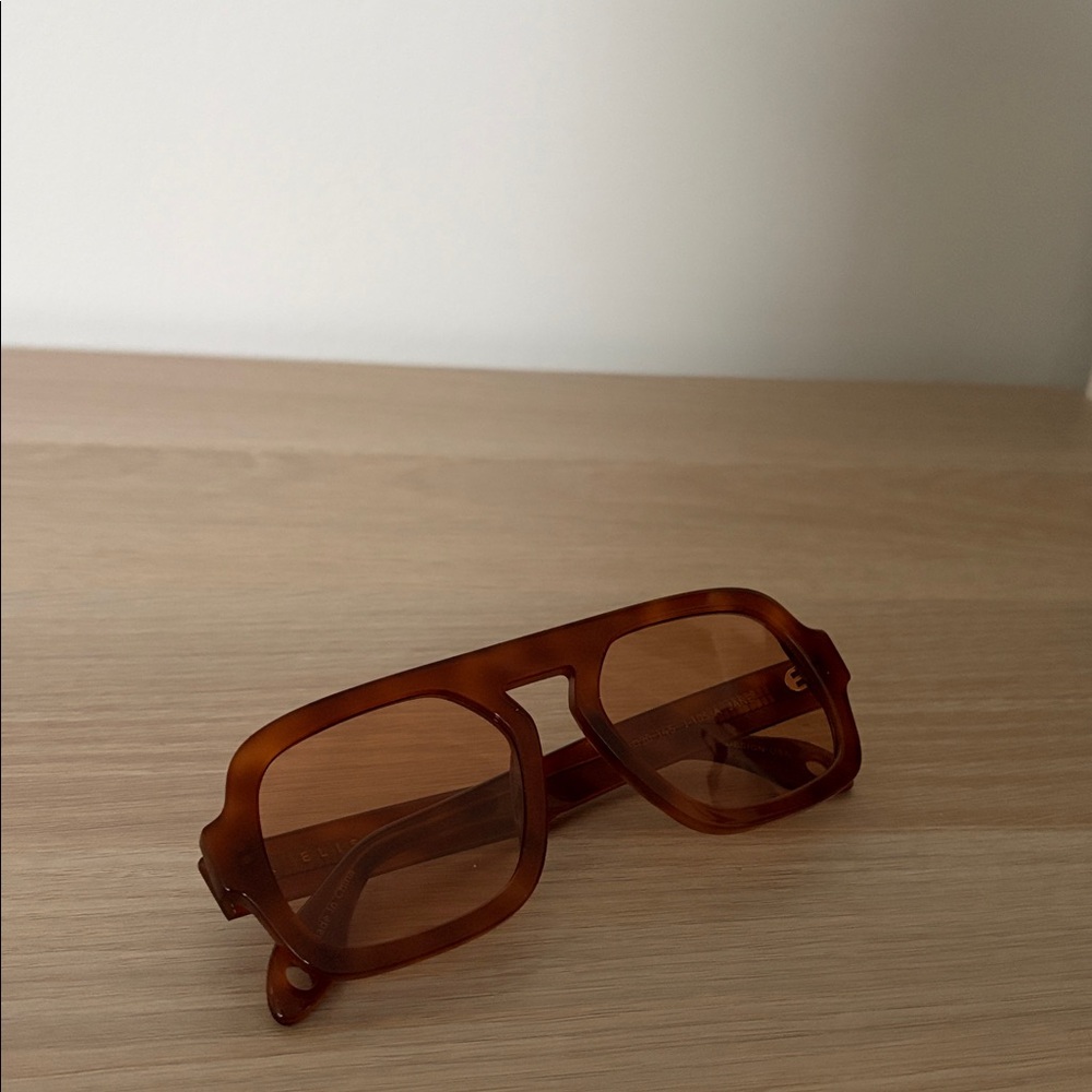 Brown Rectangular Elisa Johnson Sunglasses - image 3